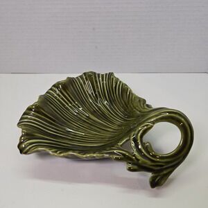 Vintage‎ WHITTIER POTTERIES California 801 USA Ceramic Green Lettuce Dish